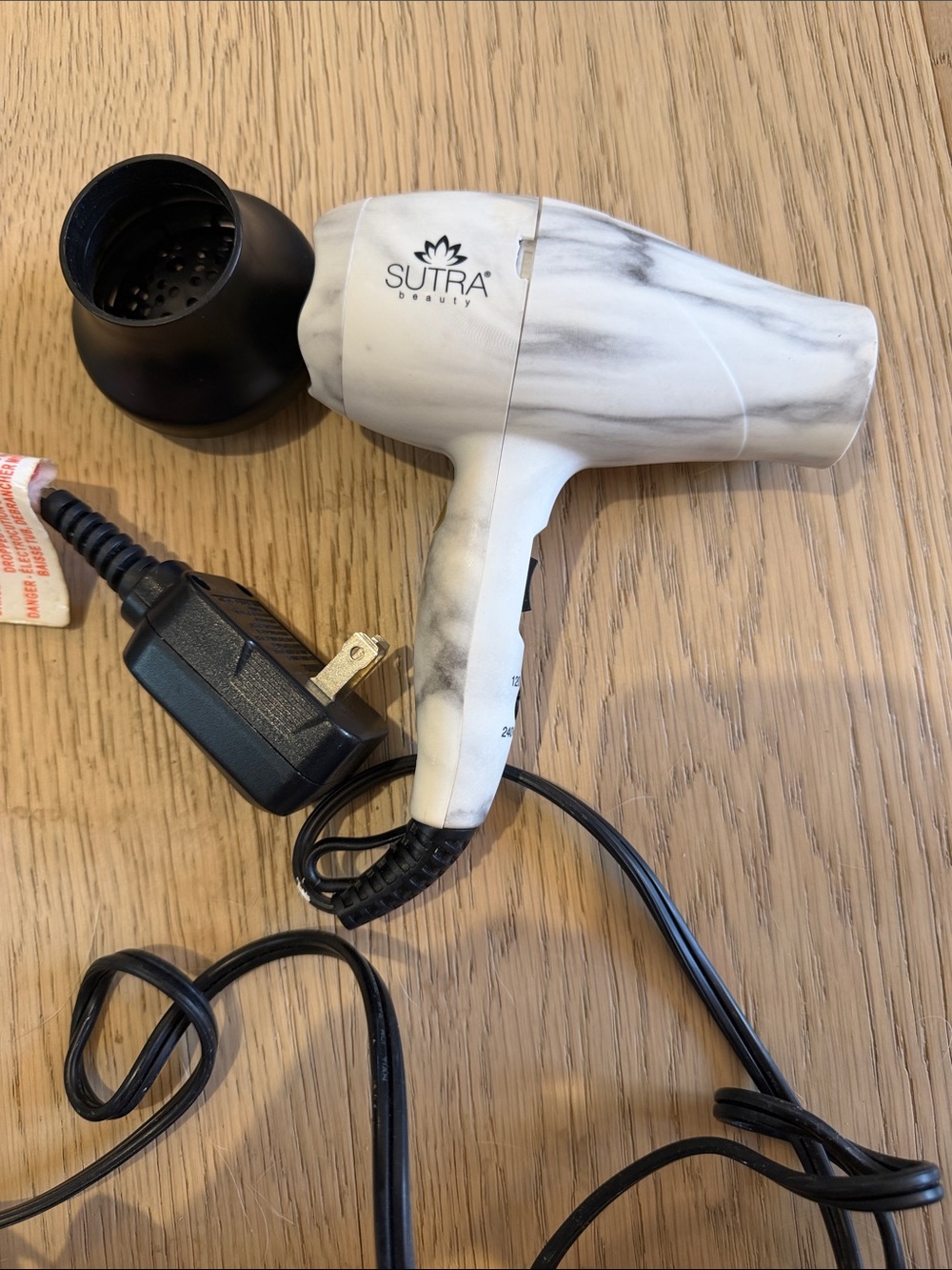 SUTRA travel sized Hair Dryer - Marble White